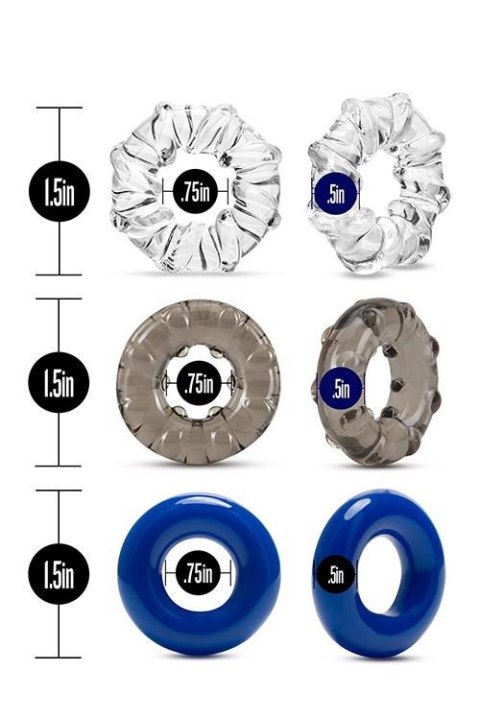 STAY HARD TRIPLE STRETCH 3PACK COCKRINGS STAY HARD TRIPLE STRETCH 3PACK COCKRINGS