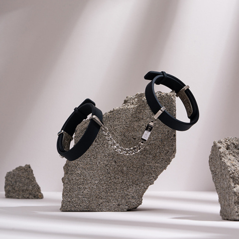 Crave ID Cuffs Black/Silver – Luksusowe bransoletki z funkcją kajdanek Crave ID Cuffs Black/Silver – Luksusowe bransoletki z funkcją kajdanek