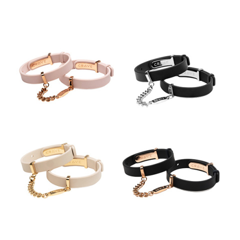Crave ID Cuffs Black/Silver – Luksusowe bransoletki z funkcją kajdanek Crave ID Cuffs Black/Silver – Luksusowe bransoletki z funkcją kajdanek