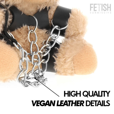 Zbliżenie na twarz i elementy BDSM Yogi Teddy Bear Model #1, marka Fetish Submissive Zbliżenie na twarz i elementy BDSM Yogi Teddy Bear Model #1, marka Fetish Submissive