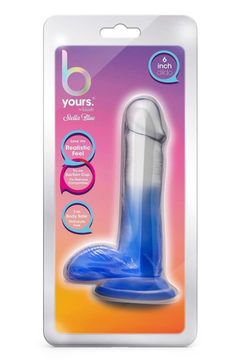 B YOURS STELLA BLUE 6 INCH DILDO BLUE B YOURS STELLA BLUE 6 INCH DILDO BLUE