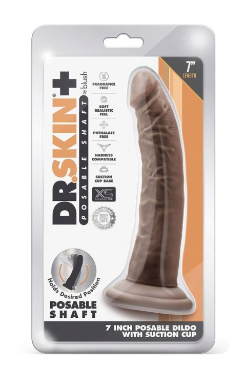 DR. SKIN PLUS 7 INCH POSABLE DILDO CHOCOLATE DR. SKIN PLUS 7 INCH POSABLE DILDO CHOCOLATE
