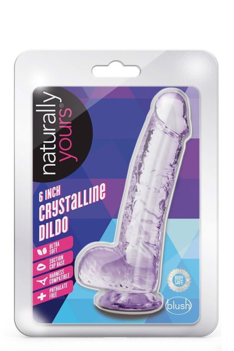 NATURALLY YOURS 6" CRYSTALLINE DILDO AMETHYST NATURALLY YOURS 6" CRYSTALLINE DILDO AMETHYST