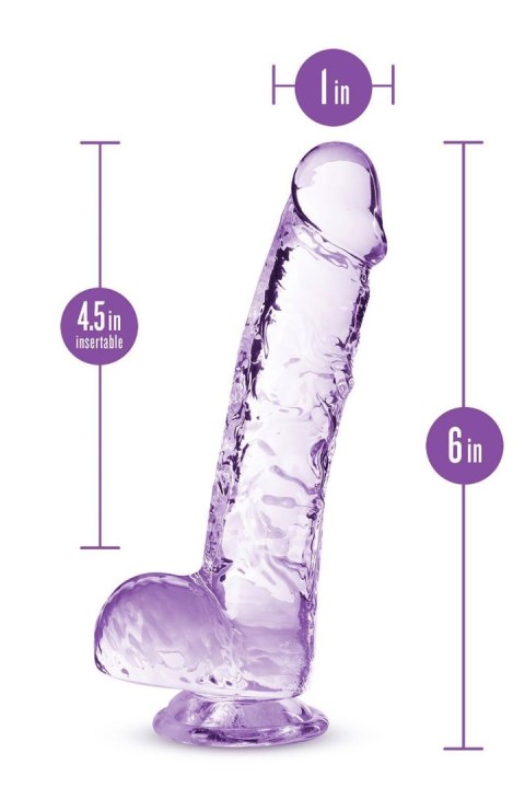 NATURALLY YOURS 6" CRYSTALLINE DILDO AMETHYST NATURALLY YOURS 6" CRYSTALLINE DILDO AMETHYST