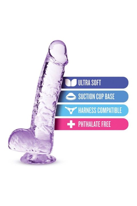 NATURALLY YOURS 6" CRYSTALLINE DILDO AMETHYST NATURALLY YOURS 6" CRYSTALLINE DILDO AMETHYST