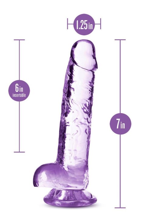 NATURALLY YOURS 7" CRYSTALLINE DILDO AMETHYST NATURALLY YOURS 7" CRYSTALLINE DILDO AMETHYST