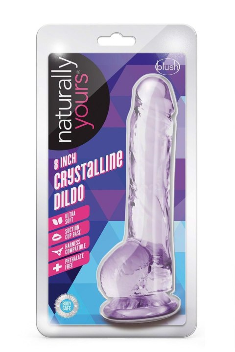 NATURALLY YOURS 8" CRYSTALLINE DILDO AMETHYST NATURALLY YOURS 8" CRYSTALLINE DILDO AMETHYST