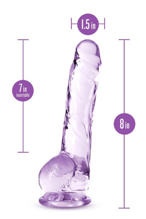 NATURALLY YOURS 8" CRYSTALLINE DILDO AMETHYST NATURALLY YOURS 8" CRYSTALLINE DILDO AMETHYST