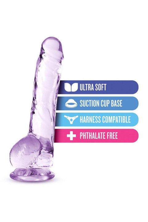 NATURALLY YOURS 8" CRYSTALLINE DILDO AMETHYST NATURALLY YOURS 8" CRYSTALLINE DILDO AMETHYST