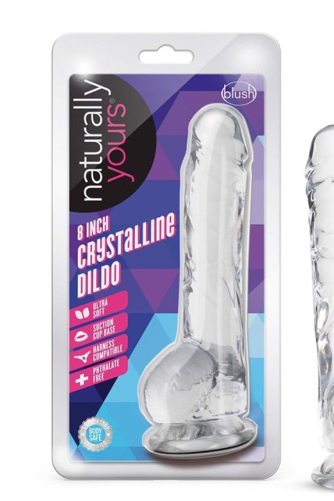 NATURALLY YOURS 8" CRYSTALLINE DILDO DIAMOND NATURALLY YOURS 8" CRYSTALLINE DILDO DIAMOND