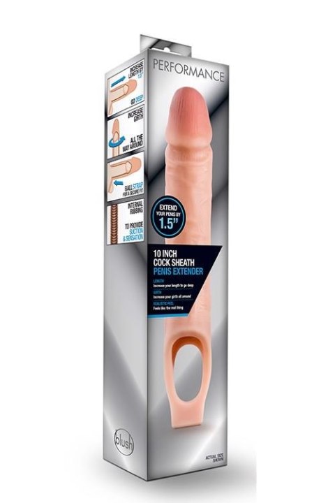 PERFORMANCE 10INCH COCK SHEATH EXTENDER PERFORMANCE 10INCH COCK SHEATH EXTENDER