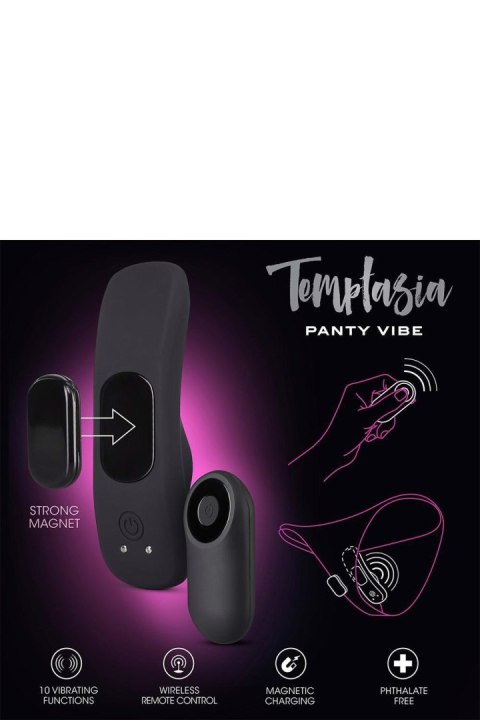 TEMPTASIA REMOTE CONTROL PANTY VIBE BLACK TEMPTASIA REMOTE CONTROL PANTY VIBE BLACK