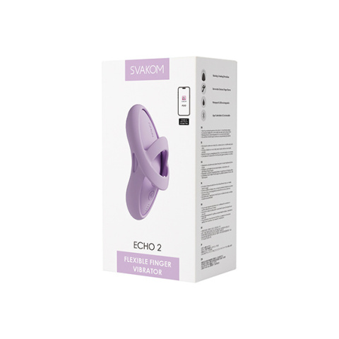 Svakom Echo 2 Pink Lilac - podgrzewany masażer na palec
