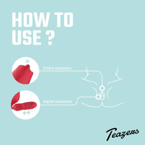 Teazers Rose Wibrator z dildo Teazers Rose Wibrator z dildo