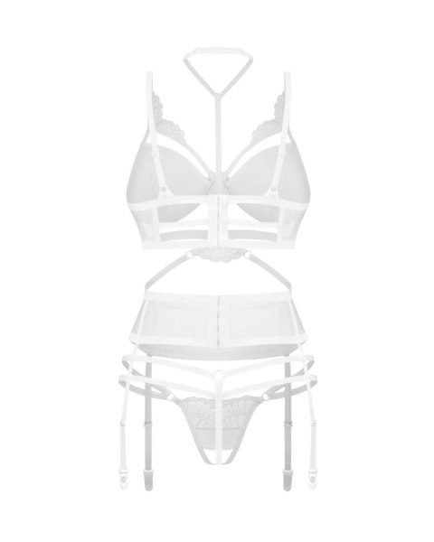 Obsessive - Premisis White otwarty komplet 3-częściowy L/XL