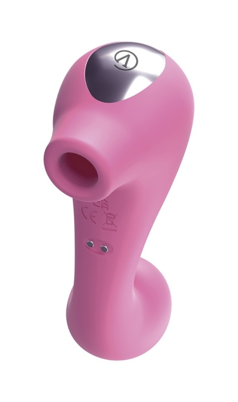 Nowoczesny stymulator z funkcją ssania i wibracji – różowy kolor Nowoczesny stymulator z funkcją ssania i wibracji – różowy kolor