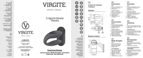 Virgite E12 Black – Wibrator dla par z pilotem i stymulacją punktu G oraz łechtaczki Virgite E12 Black – Wibrator dla par z pilotem i stymulacją punktu G oraz łechtaczki