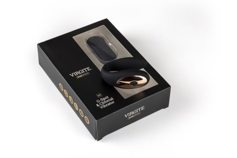Virgite E12 Black – Wibrator dla par z pilotem i stymulacją punktu G oraz łechtaczki Virgite E12 Black – Wibrator dla par z pilotem i stymulacją punktu G oraz łechtaczki