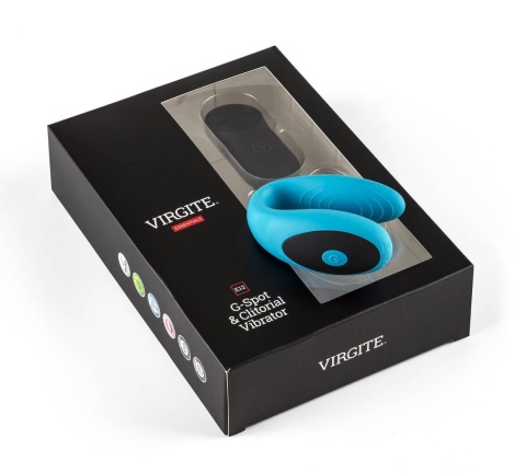 Virgite E12 Blue – Wibrator dla par z pilotem i stymulacją punktu G oraz łechtaczki Virgite E12 Blue – Wibrator dla par z pilotem i stymulacją punktu G oraz łechtaczki