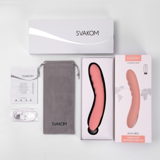 Svakom Ava Neo Peach Pink – Wibrator z funkcją thrustingu i aplikacją
