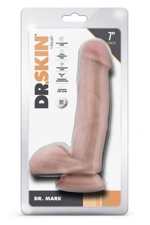DR. SKIN DR. MARK 7 INCH DILDO WITH BALLS BEIGE DR. SKIN DR. MARK 7 INCH DILDO WITH BALLS BEIGE