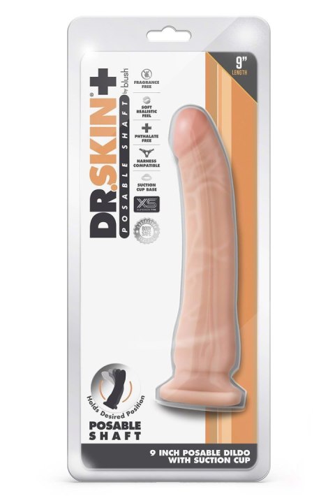 DR. SKIN PLUS 9 INCH POSABLE DILDO VANILLA DR. SKIN PLUS 9 INCH POSABLE DILDO VANILLA