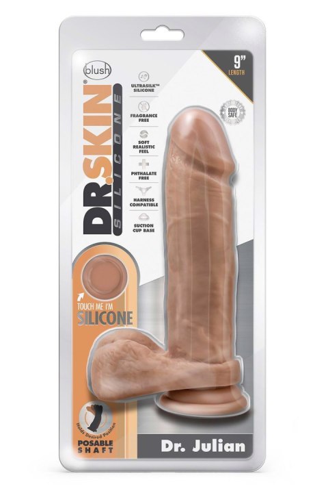 DR. SKIN SILICONE DR. JULIAN 9 INCH DILDO WITH SUCTION CUP MOCHA DR. SKIN SILICONE DR. JULIAN 9 INCH DILDO WITH SUCTION CUP MOCHA