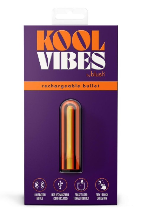 KOOL VIBES RECHARGEABLE MINI BULLET TANGERINE KOOL VIBES RECHARGEABLE MINI BULLET TANGERINE