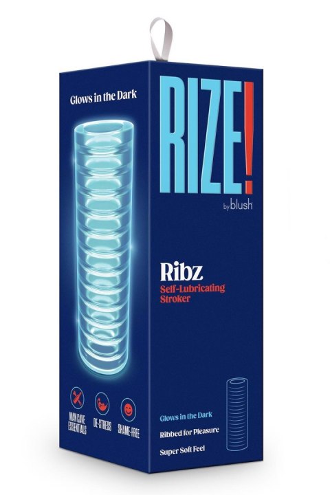 RIZE RIBZ SELF LUBRICATING STROKER CLEAR RIZE RIBZ SELF LUBRICATING STROKER CLEAR