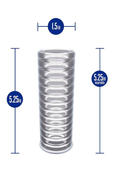 RIZE RIBZ SELF LUBRICATING STROKER CLEAR RIZE RIBZ SELF LUBRICATING STROKER CLEAR