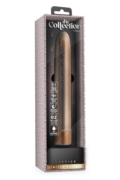THE COLLECTION LATTICE 7 INCH RECHARGEABLE VIBE ROSE GOLD THE COLLECTION LATTICE 7 INCH RECHARGEABLE VIBE ROSE GOLD
