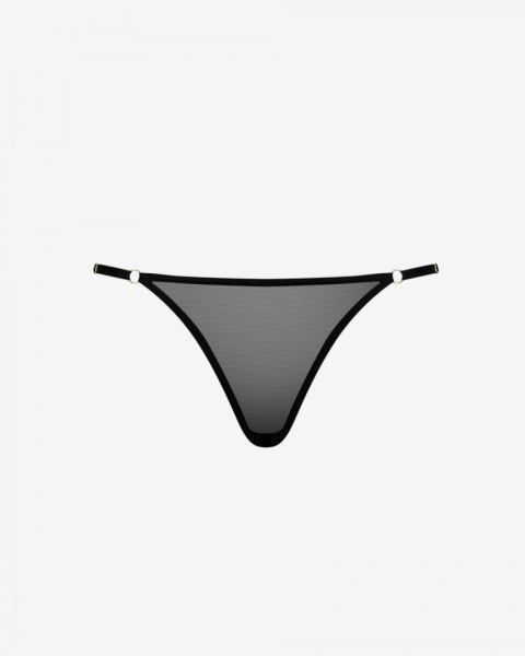 Promees Czarne klasyczne stringi z prześwitującego materiału Promees Ginny Black S/M