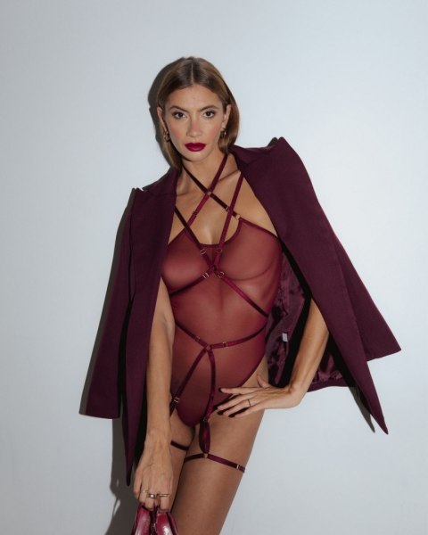 Promees Promees Batty burgundy Body Harness