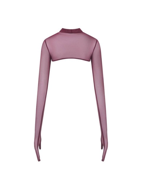 Promees Vivien Top Burgundy – Siateczkowy Longsleeve z Rękawiczkami XS/S