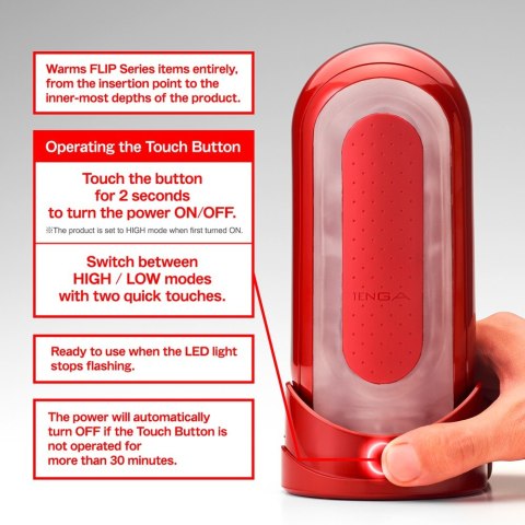 Tenga Flip 0 Red Warmer Package