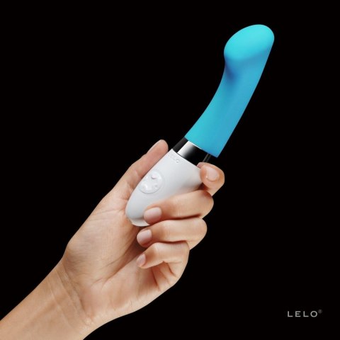 LELO Gigi 2 Turquoise Blue - wibrator punktu G ze spłaszczoną końcówką