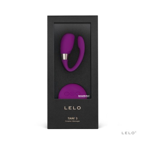 LELO Tiani 3 - wibrator dla par z technologią SenseMotion w kolorze Deep Rose - eksluzywne pudełko