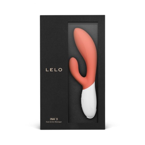 LELO INA 3 Coral Red – Luksusowy Wibrator Podwójny typu Króliczek
