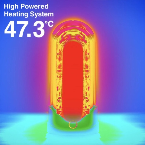 Tenga Flip Zero Red Warmer Set – Zestaw z Masturbatorem i Bazą Grzewczą