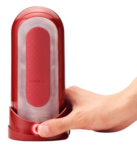 Tenga Flip Zero Red Warmer Set – Zestaw z Masturbatorem i Bazą Grzewczą