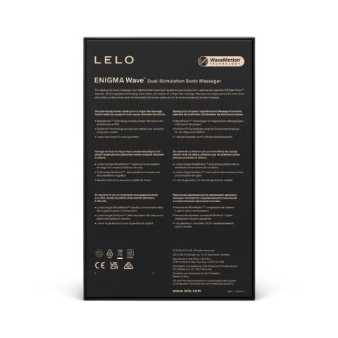 LELO ENIGMA Wave Black– Potrójny Wibrator Soniczny z Aplikacją