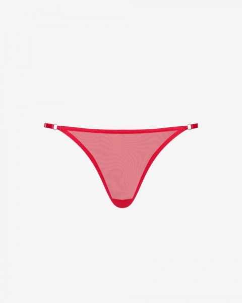 Promees Przyciągające wzrok czerwone stringi z prześwitującego materiału Promees Ginny Black Promees Ginny Red L/XL