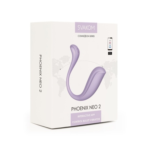 Svakom PHOENIX NEO 2 LILAC – Interaktywny wibrator jajeczko z aplikacją