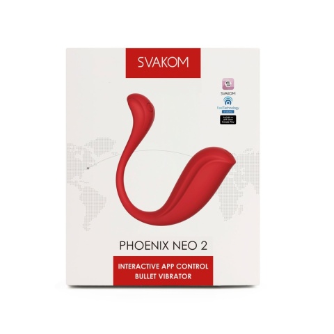 Svakom PHOENIX NEO 2 RED – Interaktywny wibrator jajeczko z aplikacją