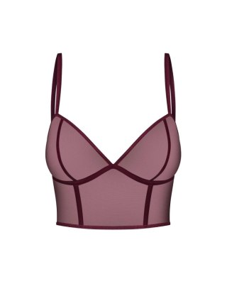 Promees Półgorset Gwen Burgundy S Promees