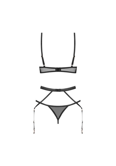 Tył kompletu Euridia - zapięcie biustonosza i pasa.