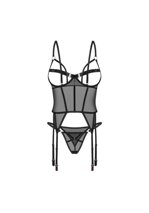 Obsessive Gorset Otwarty Euridia: Architektura Siły (Komplet ze Stringami) rozm. XL/2XL