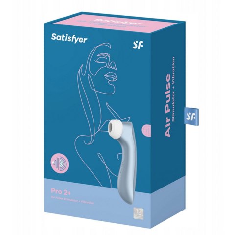 Produkt Satisfyer Pro 2+ w eleganckim, dyskretnym opakowaniu.