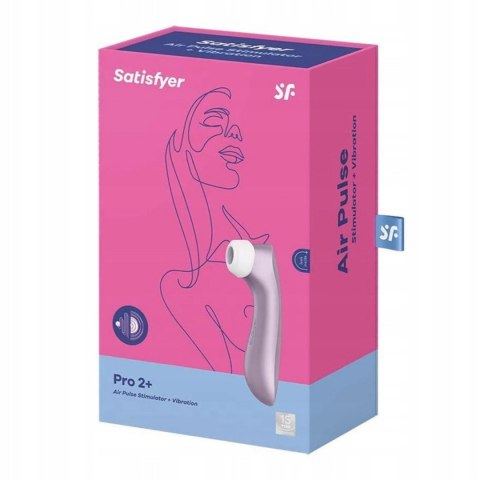 Produkt Satisfyer Pro 2+ w eleganckim, dyskretnym opakowaniu.