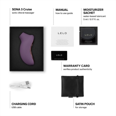Lelo Stymulator łechtaczki sterowany aplikacją Sona 3 Cruise Plum LELO